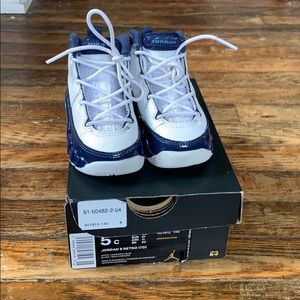 Shite & blue Jordan 9